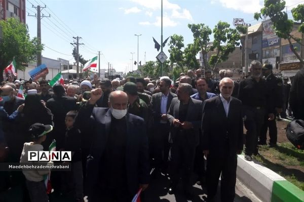 حضور مردم شهید پرور قرچک در راهپیمایی روز قدس