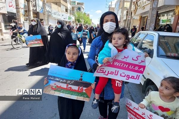 حضور مردم انقلابی شهرستان ملارد در راهپیمایی روز قدس