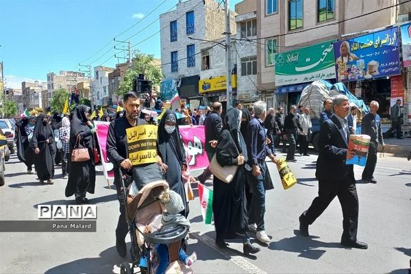 حضور مردم انقلابی شهرستان ملارد در راهپیمایی روز قدس