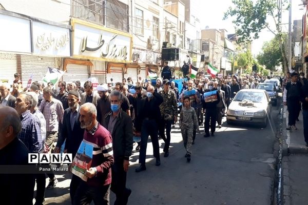 حضور مردم انقلابی شهرستان ملارد در راهپیمایی روز قدس