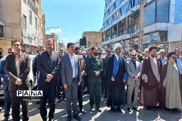 حضور مردم انقلابی شهرستان ملارد در راهپیمایی روز قدس