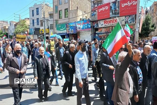 حضور مردم انقلابی شهرستان ملارد در راهپیمایی روز قدس