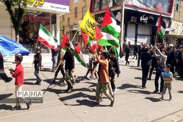 حضور مردم انقلابی شهرستان ملارد در راهپیمایی روز قدس