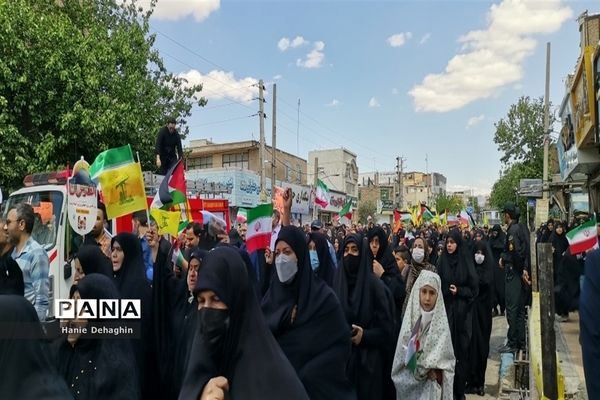 حضور پرشور مردم غیور شهرستان پاکدشت در راهپیمایی روز قدس