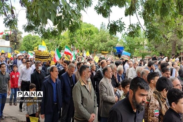 استقبال بی‌نظیر مردم انقلابی شهرستان رباط‌کریم از راهپیمایی روز قدس