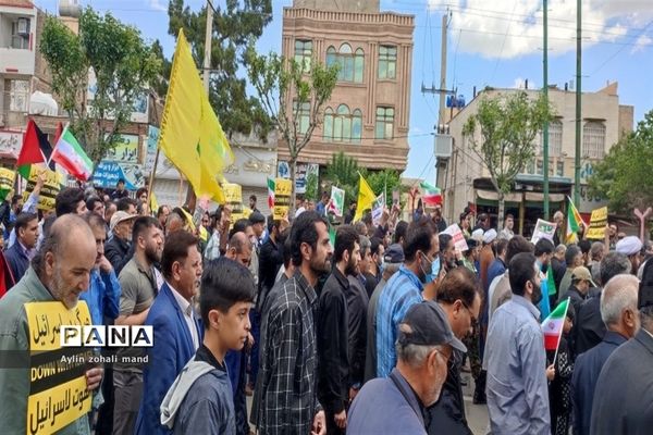 استقبال بی‌نظیر مردم انقلابی شهرستان رباط‌کریم از راهپیمایی روز قدس