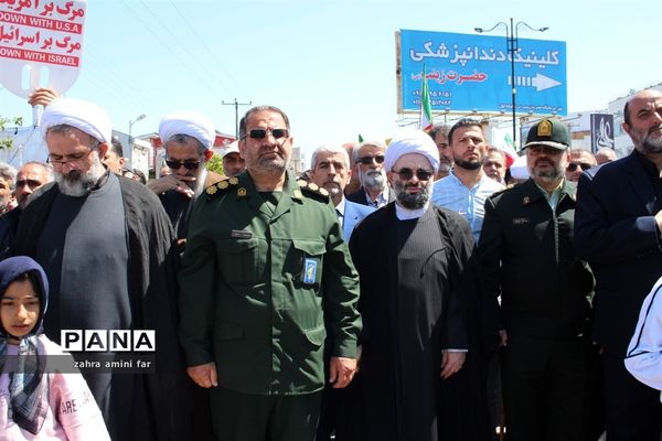 راهپیمایی پرشکوه مردم شریف شهرستان نور در روز قدس