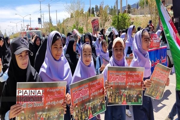 حضور مردم شهرستان کامفیروز در راهپیمایی روز قدس