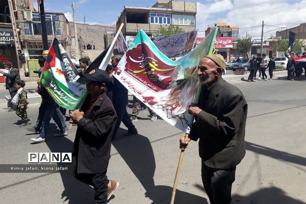 حضور حماسه ساز مردم شهرستان کوهسرخ در راهپیمایی روز جهانی قدس