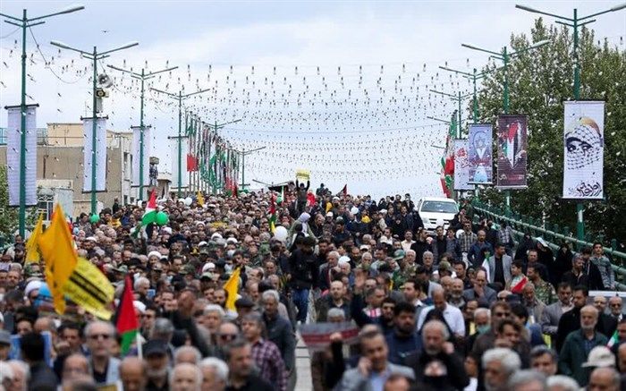 راهپیمایی روز قدس در قزوین برگزار شد