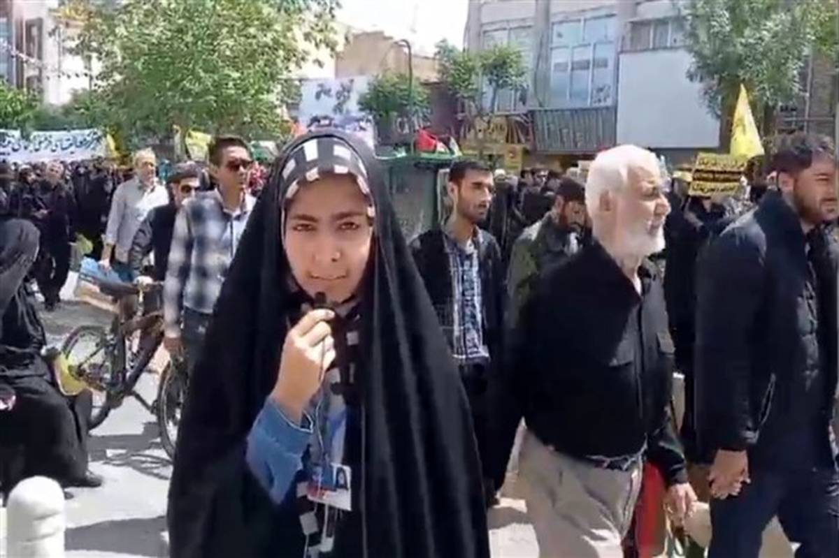 نوجوان باکویی از علت حضور در راهپیمایی روز قدس می‌گوید/فیلم