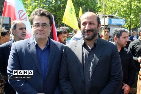 حضور جامعه فرهنگیان مرکز استان مازندران در راهپیمایی روز جهانی قدس