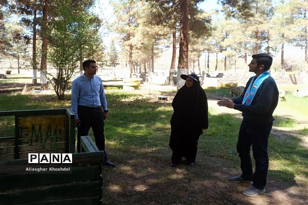 بازدید مسئولان اداره و مجلس شورای دانش‌آموزی ناحیه یک از اردوگاه های سطح شهر