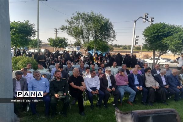 آیین اهتزاز پرچم مطهر حرم رضوی در ورامین