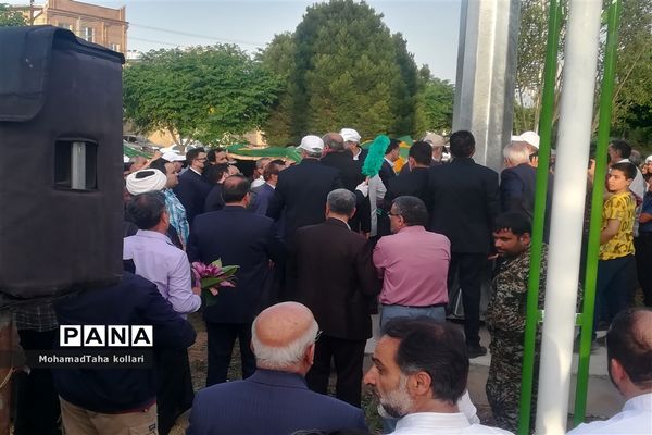 آیین اهتزاز پرچم مطهر حرم رضوی در ورامین