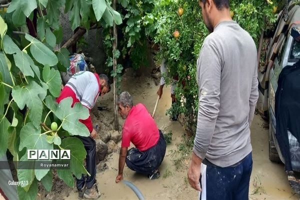 وقوع سیل در روستاهای توابع مانه وسملقان درپی بارش باران