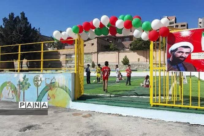آیین افتتاح زمینچمن و چهارباب مغازه دبستان ایمان در رودهن