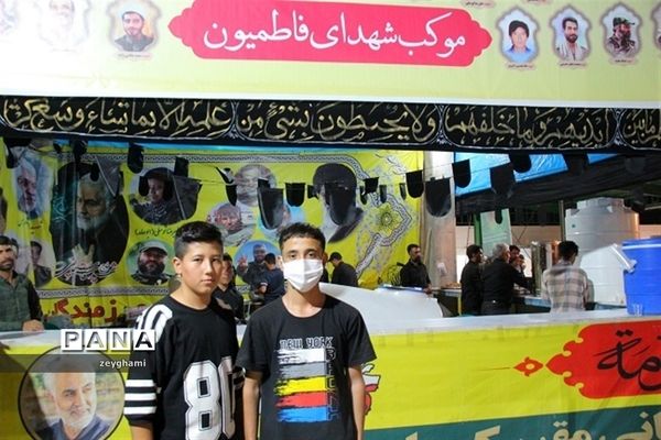 راه اندازی موکب شهدای فاطمیون در ورودی شهر ماهان - کرمان