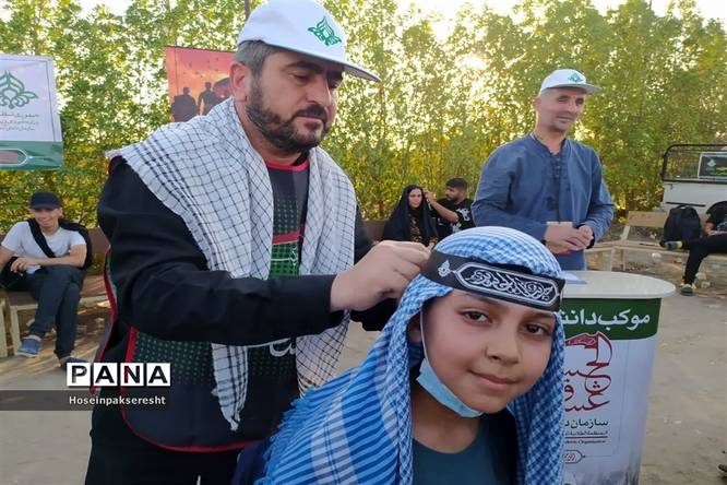 جلوههایی از خدمتگزاری مربیان و اعضای سازمان دانشآموزی خوزستان در موکب عشاق الحسین