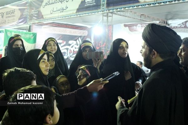 موکب سازمان دانش‌آموزی آبادان در مرز شلمچه