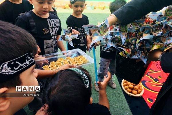 مراسم عزاداری اربعین حسینی دانش‌آموزان آموزشگاه برهان علم  در شهرستان بهارستان