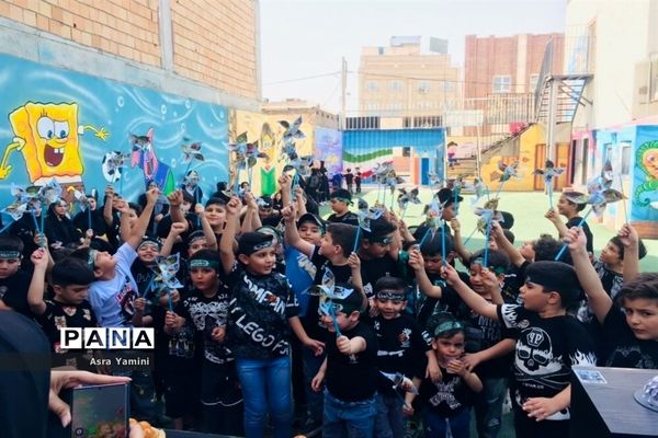 مراسم عزاداری اربعین حسینی دانش‌آموزان آموزشگاه برهان علم  در شهرستان بهارستان