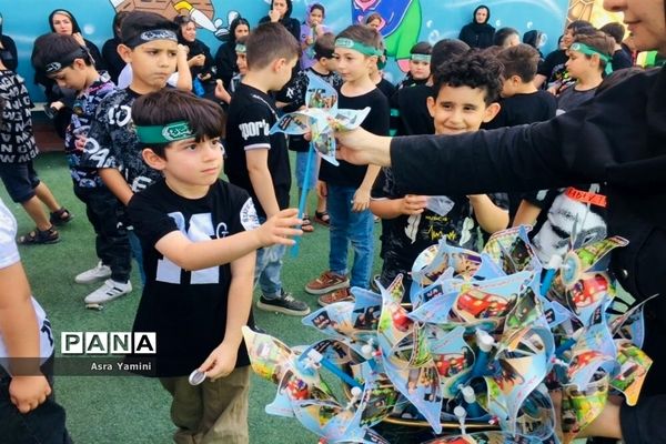 مراسم عزاداری اربعین حسینی دانش‌آموزان آموزشگاه برهان علم  در شهرستان بهارستان