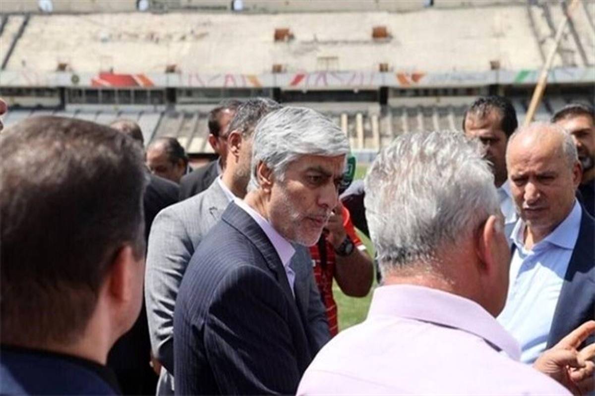 بازدید سرپرست وزارت ورزش از استادیوم آزادی پیش از بازی پرسپولیس - النصر