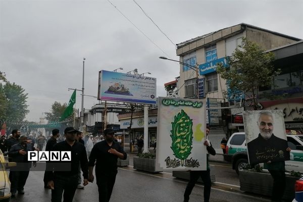 مراسم دسته‌روی به مناسبت سالروز شهادت امام رضا(ع) در قائمشهر