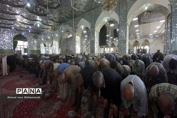 شرکت گسترده بسیجیان و رزمندگان در نماز جمعه کاشمر در اولین روز از هفته دفاع مقدس