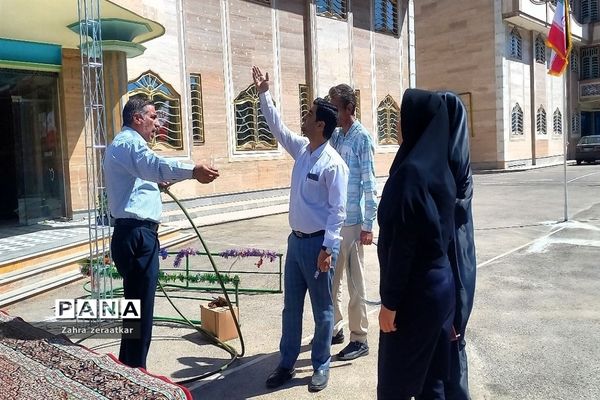 روز سوم آماده سازی هنرستان فاطمه زهرا ناحیه یک برای نواختن زنگ مهر