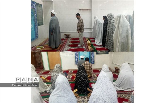 اقامه  نماز شوق وصل در دبیرستان فجر اسلام