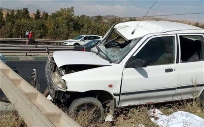 برخورد مرگبار پراید با تیربرق در بزرگراه شهید بابایی