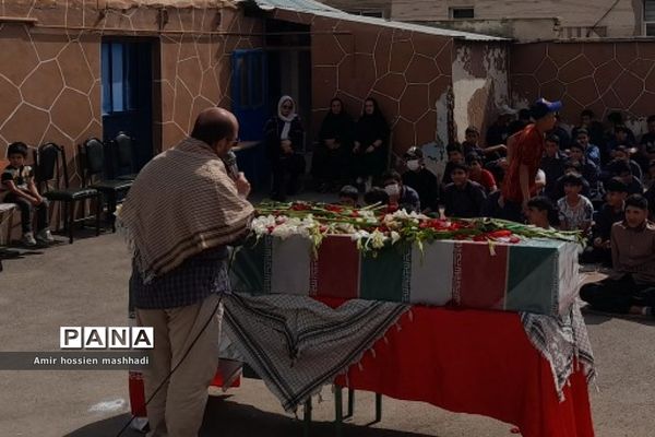 تشییع شهید گمنام در دبیرستان ابن‌سینا و امام سجاد (ع) رودهن
