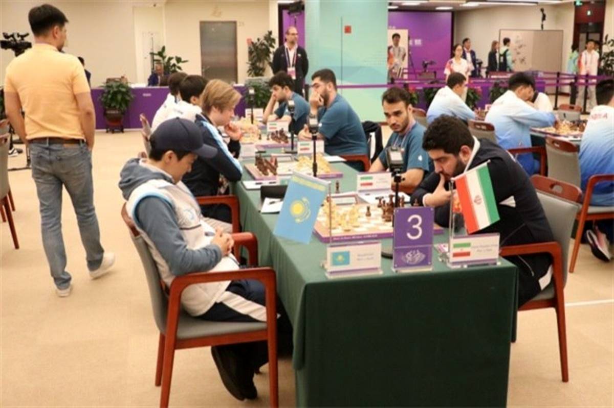 تداوم صدرنشینی تیم ملی شطرنج ایران با برتری مقابل چین