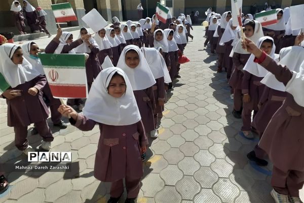 حمایت از فلسطین حمایت از اسلام در دبستان دخترانه حاج یدالله پسران ناحیه یک