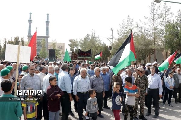 راهپیمایی ضد رژیم صهیونیستی در مهریز