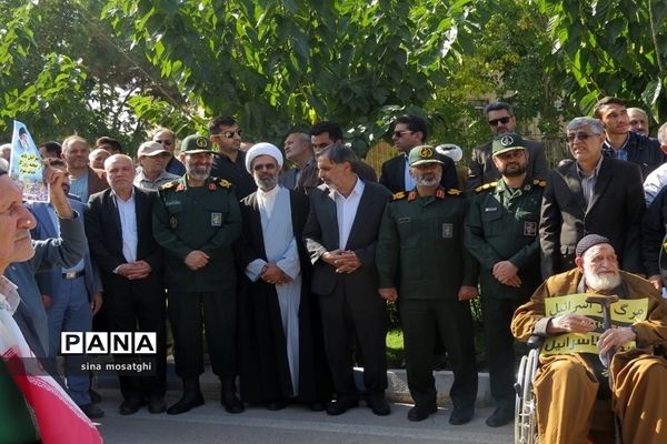 برگزاری راهپیمایی برای حمایت از کودکان فلسطینی در بجنورد