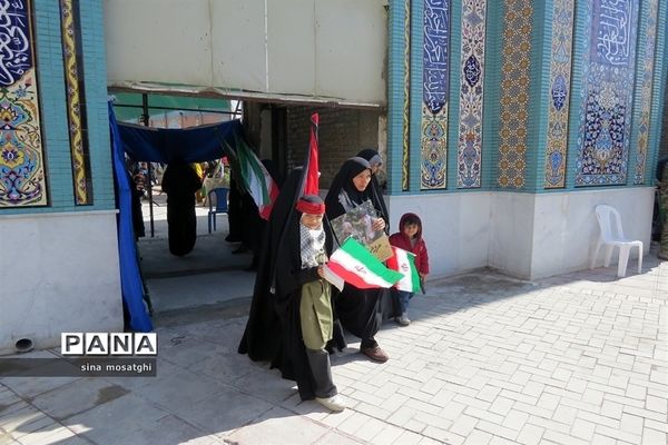 برگزاری راهپیمایی برای حمایت از کودکان فلسطینی در بجنورد