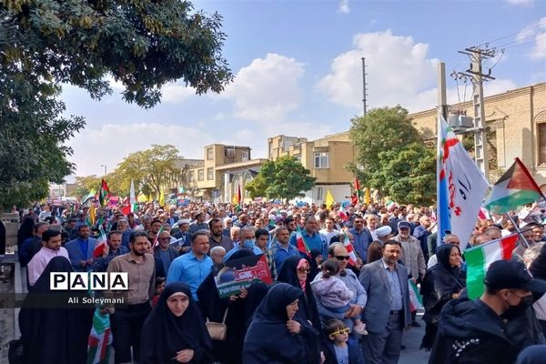 راهپیمایی مردم استان مرکزی در حمایت از مقاومت فلسطین