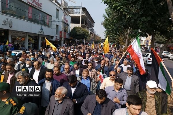 راهپیمایی پرشور مردم فردیس در دفاع از مردم مظلوم فلسطین