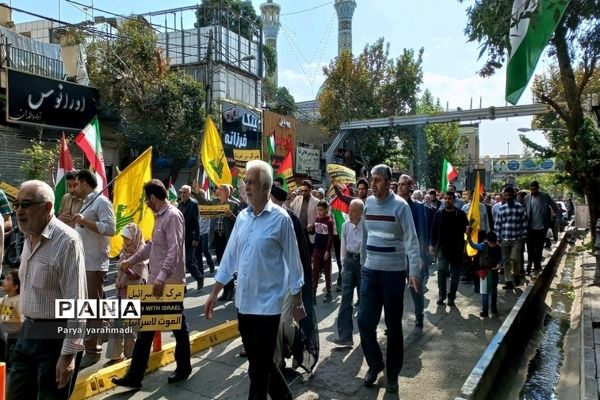 حمایت مردم شهرستان ورامین از ملت مظلوم فلسطین