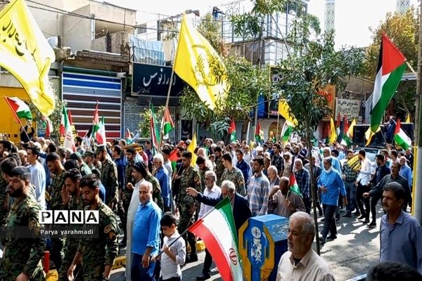 حمایت مردم شهرستان ورامین از ملت مظلوم فلسطین