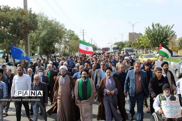 راهپیمایی حماسی مردم فشافویه در حمایت از مردم مظلوم فلسطین