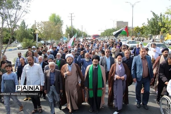 راهپیمایی حماسی مردم فشافویه در حمایت از مردم مظلوم فلسطین