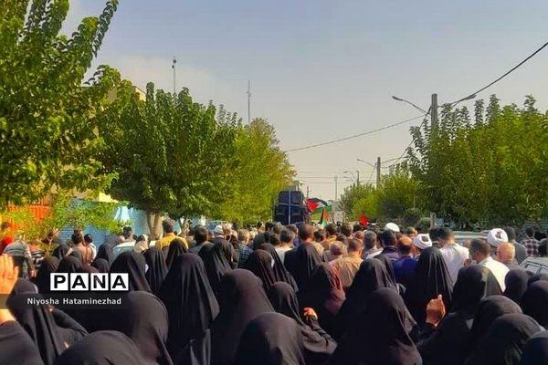 حضور پرشور مردم ناحیه دو بهارستان در راهپیمایی پیروزی مقاومت فلسطین