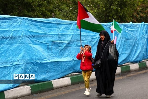 راهپیمایی مردم تهران در محکومیت جنایات رژیم صهیونیستی