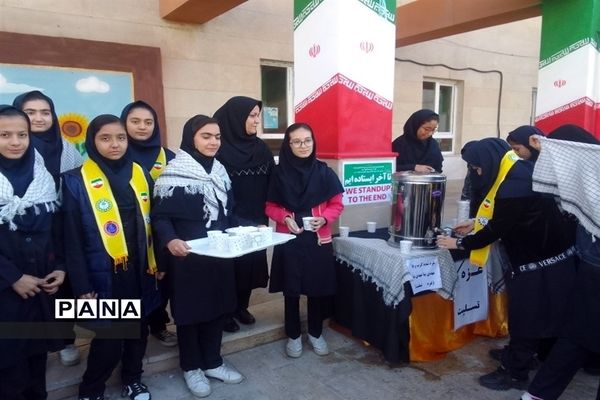 اعلام حمایت دانش‌آموزان پیشتاز زنجانی از مقاومت فلسطین