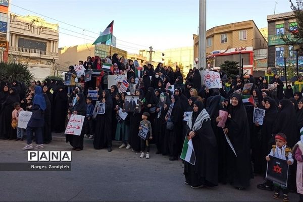 تجمع مردمی در اعتراض به جنایت وحشیانه رژیم کودک‌کش صهیونیستی در شهرستان ملارد