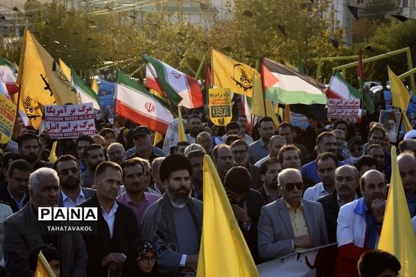 راهپیمایی مردم شهرستان پردیس در اعتراض به جنایات رژیم کودک‌کش صهیونیستی در غزه